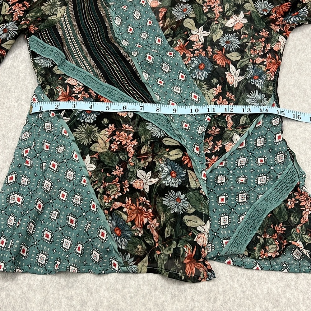 Anthropologie Tiny Lovely Patchwork Wrap Top Size… - image 8